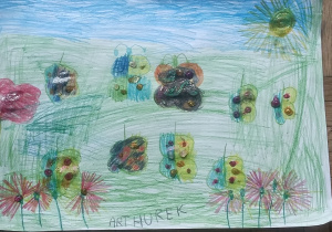"Wiosenna łąka" w wykonaniu przedszkolaka